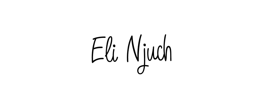 Use a signature maker to create a handwritten signature online. With this signature software, you can design (Angelique-Rose-font-FFP) your own signature for name Eli Njuch. Eli Njuch signature style 5 images and pictures png