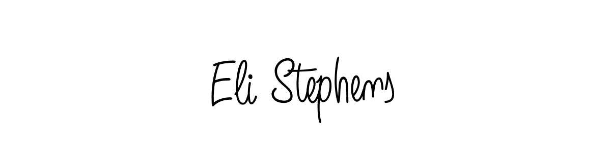 You should practise on your own different ways (Angelique-Rose-font-FFP) to write your name (Eli Stephens) in signature. don't let someone else do it for you. Eli Stephens signature style 5 images and pictures png