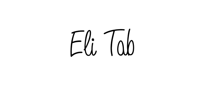 Eli Tab stylish signature style. Best Handwritten Sign (Angelique-Rose-font-FFP) for my name. Handwritten Signature Collection Ideas for my name Eli Tab. Eli Tab signature style 5 images and pictures png