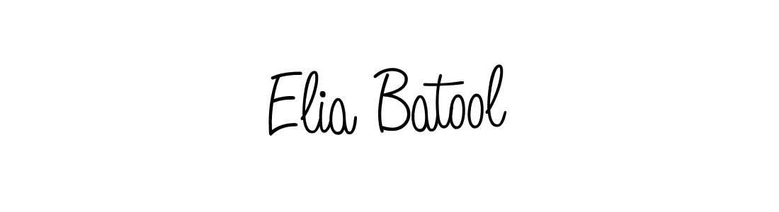 How to make Elia Batool name signature. Use Angelique-Rose-font-FFP style for creating short signs online. This is the latest handwritten sign. Elia Batool signature style 5 images and pictures png