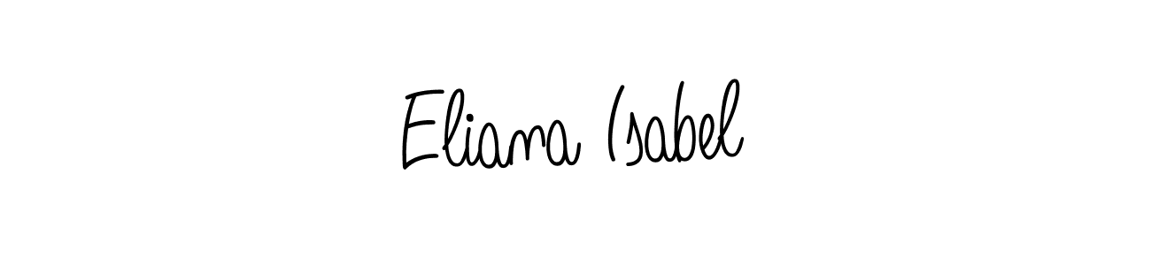 The best way (Angelique-Rose-font-FFP) to make a short signature is to pick only two or three words in your name. The name Eliana Isabel include a total of six letters. For converting this name. Eliana Isabel signature style 5 images and pictures png
