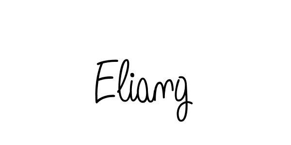 Make a beautiful signature design for name Eliang. With this signature (Angelique-Rose-font-FFP) style, you can create a handwritten signature for free. Eliang signature style 5 images and pictures png