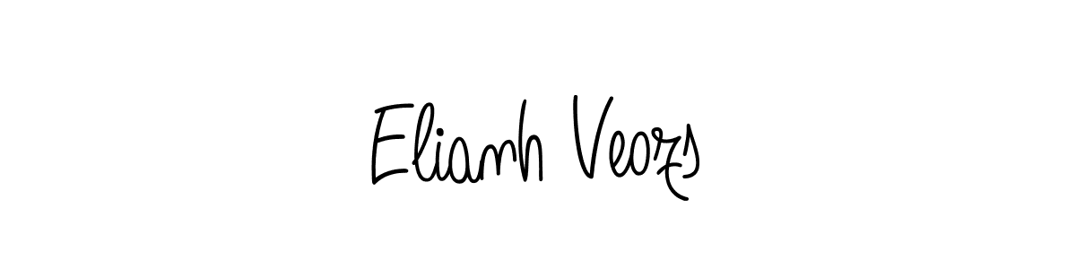 Design your own signature with our free online signature maker. With this signature software, you can create a handwritten (Angelique-Rose-font-FFP) signature for name Elianh Veozs. Elianh Veozs signature style 5 images and pictures png