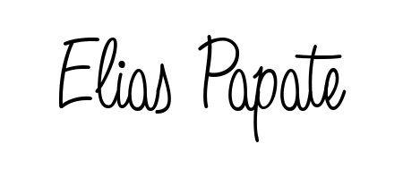 A timeless handwritten aesthetic for Elias Papate. The Angelique-Rose-font-FFP font gives your signature a handcrafted feel with natural curves. Elias Papate signature style 5 images and pictures png