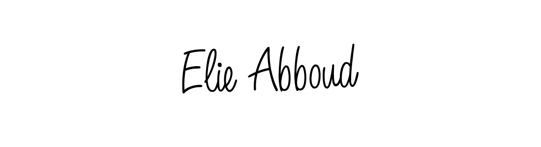 You should practise on your own different ways (Angelique-Rose-font-FFP) to write your name (Elie Abboud) in signature. don't let someone else do it for you. Elie Abboud signature style 5 images and pictures png