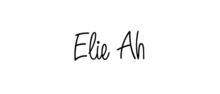 Use a signature maker to create a handwritten signature online. With this signature software, you can design (Angelique-Rose-font-FFP) your own signature for name Elie Ah. Elie Ah signature style 5 images and pictures png