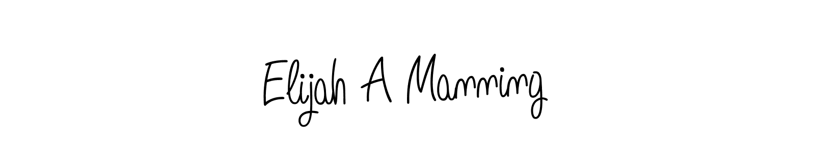 Design your own signature with our free online signature maker. With this signature software, you can create a handwritten (Angelique-Rose-font-FFP) signature for name Elijah A Manning. Elijah A Manning signature style 5 images and pictures png