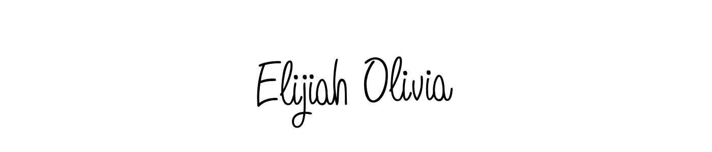 Make a beautiful signature design for name Elijiah Olivia. With this signature (Angelique-Rose-font-FFP) style, you can create a handwritten signature for free. Elijiah Olivia signature style 5 images and pictures png