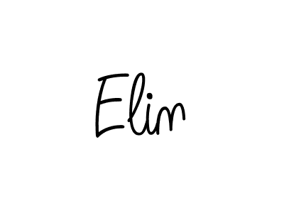 Use a signature maker to create a handwritten signature online. With this signature software, you can design (Angelique-Rose-font-FFP) your own signature for name Elin. Elin signature style 5 images and pictures png