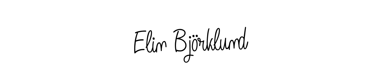 Make a beautiful signature design for name Elin Björklund. With this signature (Angelique-Rose-font-FFP) style, you can create a handwritten signature for free. Elin Björklund signature style 5 images and pictures png