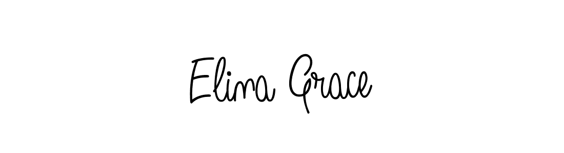 Elina Grace stylish signature style. Best Handwritten Sign (Angelique-Rose-font-FFP) for my name. Handwritten Signature Collection Ideas for my name Elina Grace. Elina Grace signature style 5 images and pictures png