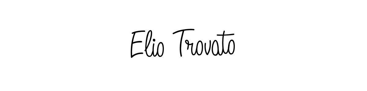 The best way (Angelique-Rose-font-FFP) to make a short signature is to pick only two or three words in your name. The name Elio Trovato include a total of six letters. For converting this name. Elio Trovato signature style 5 images and pictures png