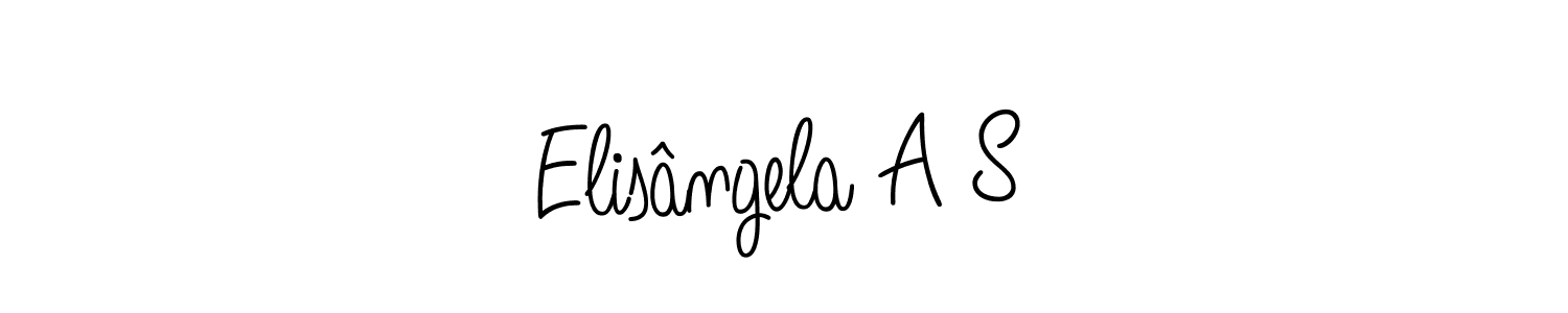 Create a beautiful signature design for name Elisângela A S. With this signature (Angelique-Rose-font-FFP) fonts, you can make a handwritten signature for free. Elisângela A S signature style 5 images and pictures png