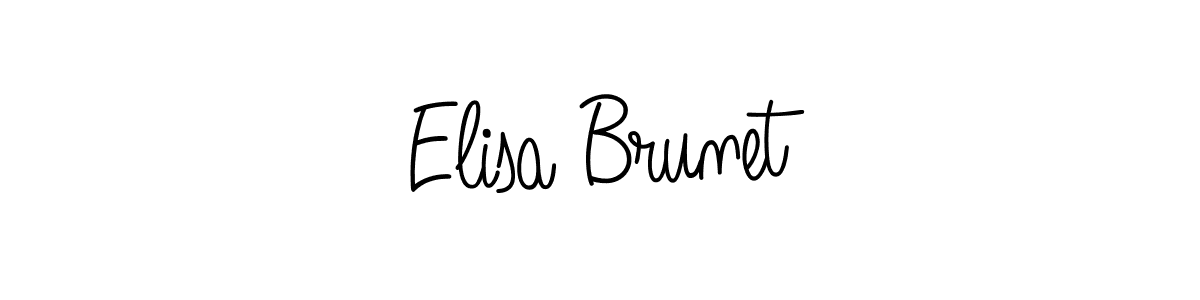Make a beautiful signature design for name Elisa Brunet. With this signature (Angelique-Rose-font-FFP) style, you can create a handwritten signature for free. Elisa Brunet signature style 5 images and pictures png