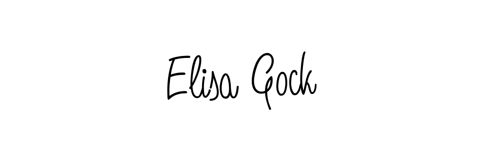 Use a signature maker to create a handwritten signature online. With this signature software, you can design (Angelique-Rose-font-FFP) your own signature for name Elisa Gock. Elisa Gock signature style 5 images and pictures png