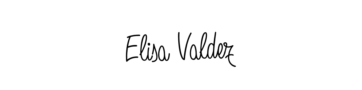 Create a beautiful signature design for name Elisa Valdez. With this signature (Angelique-Rose-font-FFP) fonts, you can make a handwritten signature for free. Elisa Valdez signature style 5 images and pictures png