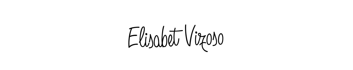 Also we have Elisabet Vizoso name is the best signature style. Create professional handwritten signature collection using Angelique-Rose-font-FFP autograph style. Elisabet Vizoso signature style 5 images and pictures png