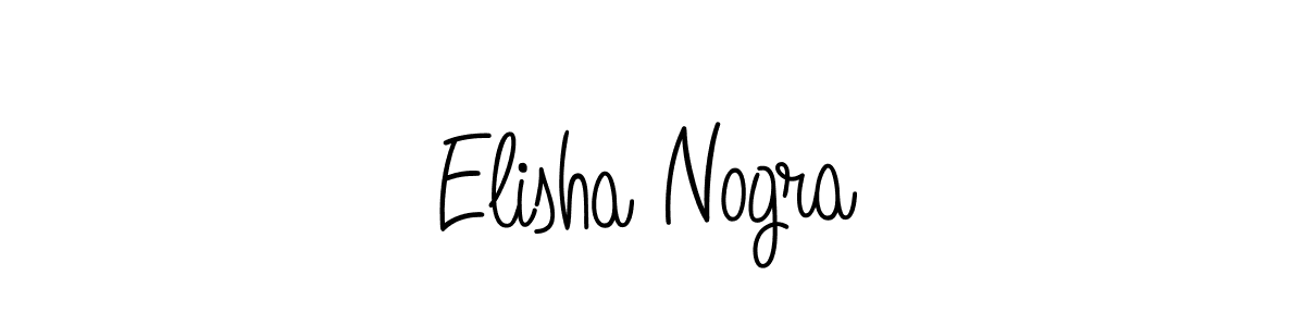Use a signature maker to create a handwritten signature online. With this signature software, you can design (Angelique-Rose-font-FFP) your own signature for name Elisha Nogra. Elisha Nogra signature style 5 images and pictures png