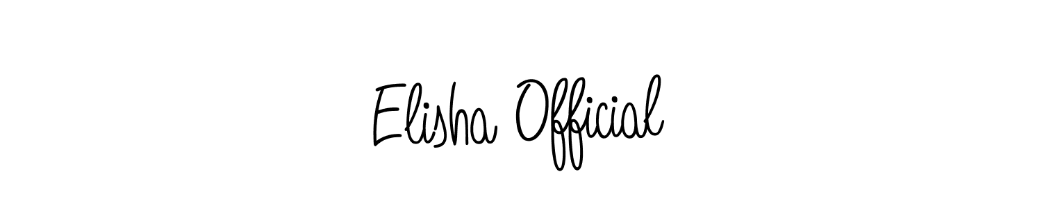 Use a signature maker to create a handwritten signature online. With this signature software, you can design (Angelique-Rose-font-FFP) your own signature for name Elisha Official. Elisha Official signature style 5 images and pictures png