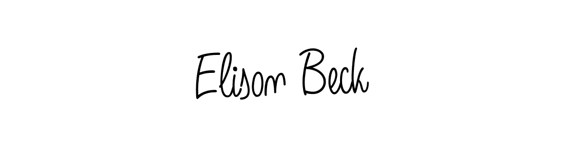 How to make Elison Beck signature? Angelique-Rose-font-FFP is a professional autograph style. Create handwritten signature for Elison Beck name. Elison Beck signature style 5 images and pictures png