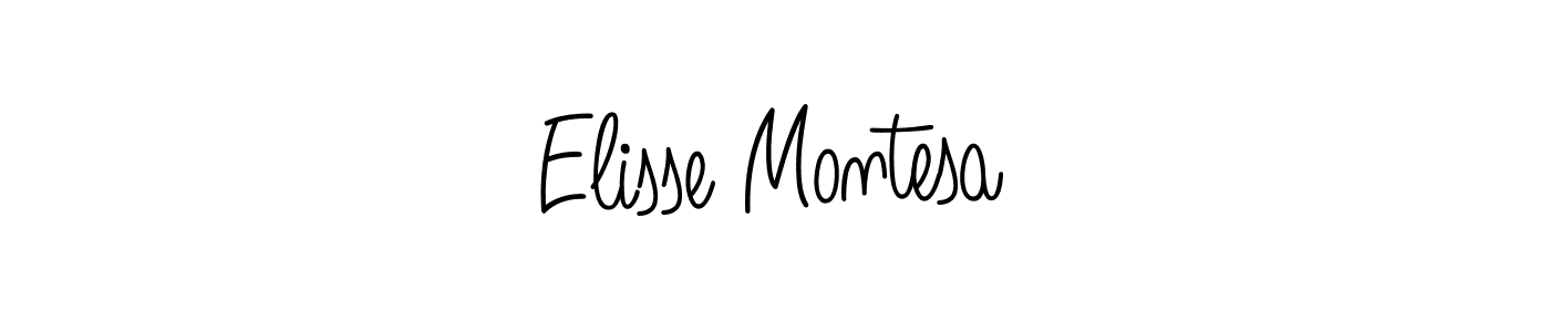 How to Draw Elisse Montesa signature style? Angelique-Rose-font-FFP is a latest design signature styles for name Elisse Montesa. Elisse Montesa signature style 5 images and pictures png