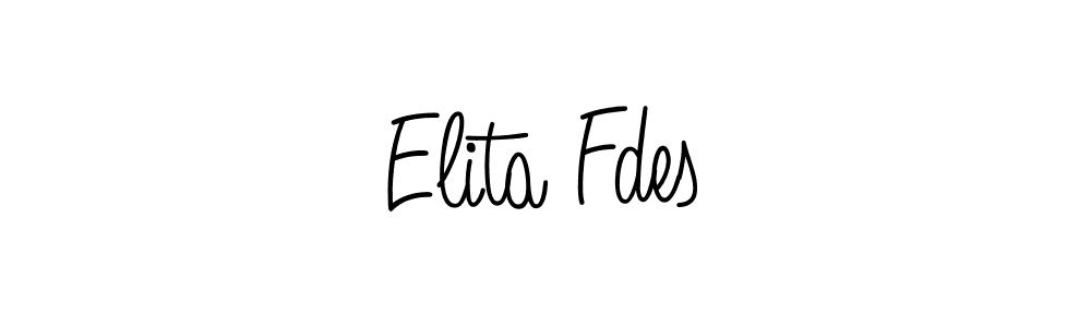 How to make Elita Fdes name signature. Use Angelique-Rose-font-FFP style for creating short signs online. This is the latest handwritten sign. Elita Fdes signature style 5 images and pictures png