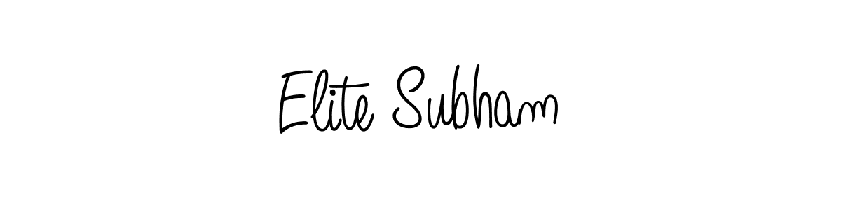 Create a beautiful signature design for name Elite Subham. With this signature (Angelique-Rose-font-FFP) fonts, you can make a handwritten signature for free. Elite Subham signature style 5 images and pictures png
