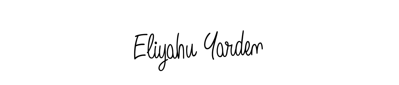 Use a signature maker to create a handwritten signature online. With this signature software, you can design (Angelique-Rose-font-FFP) your own signature for name Eliyahu Yarden. Eliyahu Yarden signature style 5 images and pictures png