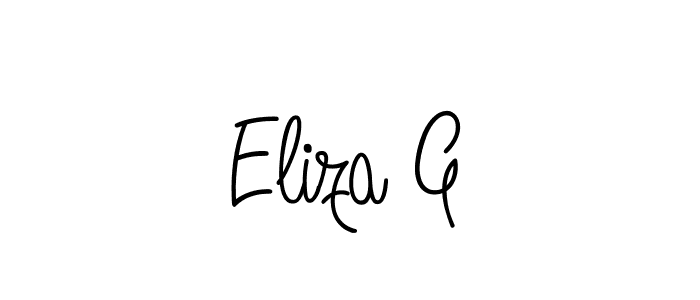 Design your own signature with our free online signature maker. With this signature software, you can create a handwritten (Angelique-Rose-font-FFP) signature for name Eliza G. Eliza G signature style 5 images and pictures png