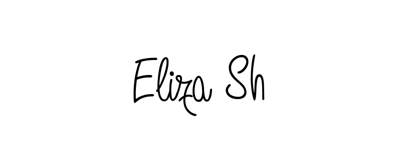 The best way (Angelique-Rose-font-FFP) to make a short signature is to pick only two or three words in your name. The name Eliza Sh include a total of six letters. For converting this name. Eliza Sh signature style 5 images and pictures png