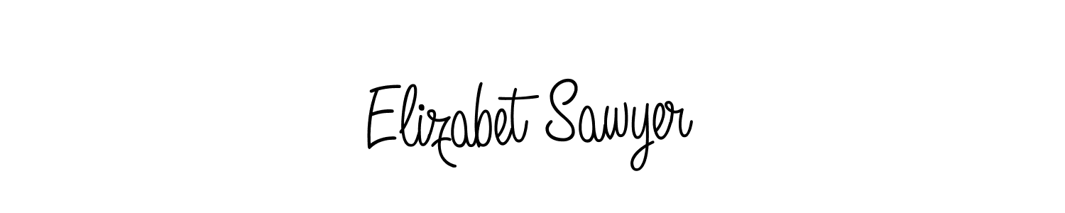 Design your own signature with our free online signature maker. With this signature software, you can create a handwritten (Angelique-Rose-font-FFP) signature for name Elizabet Sawyer. Elizabet Sawyer signature style 5 images and pictures png