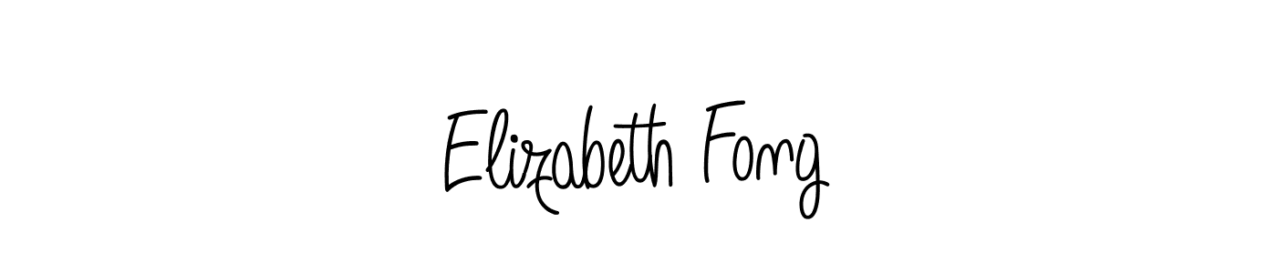 Use a signature maker to create a handwritten signature online. With this signature software, you can design (Angelique-Rose-font-FFP) your own signature for name Elizabeth Fong. Elizabeth Fong signature style 5 images and pictures png
