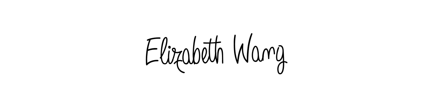 Design your own signature with our free online signature maker. With this signature software, you can create a handwritten (Angelique-Rose-font-FFP) signature for name Elizabeth Wang. Elizabeth Wang signature style 5 images and pictures png