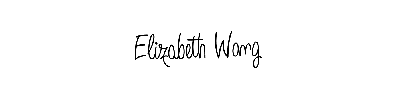 How to make Elizabeth Wong name signature. Use Angelique-Rose-font-FFP style for creating short signs online. This is the latest handwritten sign. Elizabeth Wong signature style 5 images and pictures png