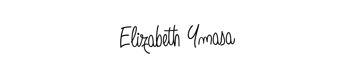 Elizabeth Ymasa stylish signature style. Best Handwritten Sign (Angelique-Rose-font-FFP) for my name. Handwritten Signature Collection Ideas for my name Elizabeth Ymasa. Elizabeth Ymasa signature style 5 images and pictures png
