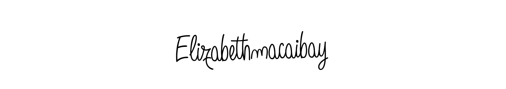 How to make Elizabethmacaibay signature? Angelique-Rose-font-FFP is a professional autograph style. Create handwritten signature for Elizabethmacaibay name. Elizabethmacaibay signature style 5 images and pictures png