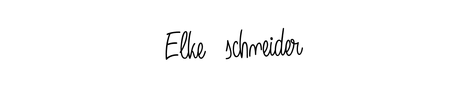 Make a beautiful signature design for name Elke schneider. With this signature (Angelique-Rose-font-FFP) style, you can create a handwritten signature for free. Elke schneider signature style 5 images and pictures png
