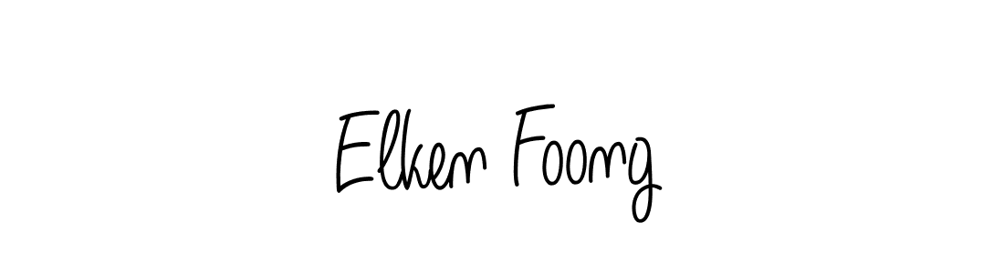 Create a beautiful signature design for name Elken Foong. With this signature (Angelique-Rose-font-FFP) fonts, you can make a handwritten signature for free. Elken Foong signature style 5 images and pictures png