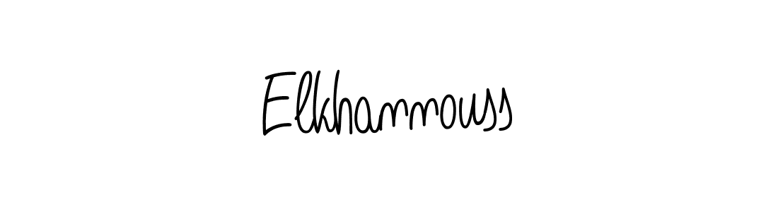 Design your own signature with our free online signature maker. With this signature software, you can create a handwritten (Angelique-Rose-font-FFP) signature for name Elkhannouss. Elkhannouss signature style 5 images and pictures png