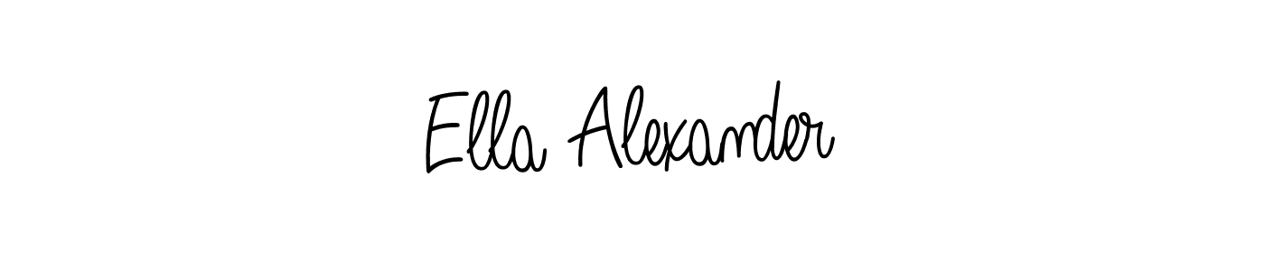 How to make Ella Alexander name signature. Use Angelique-Rose-font-FFP style for creating short signs online. This is the latest handwritten sign. Ella Alexander signature style 5 images and pictures png