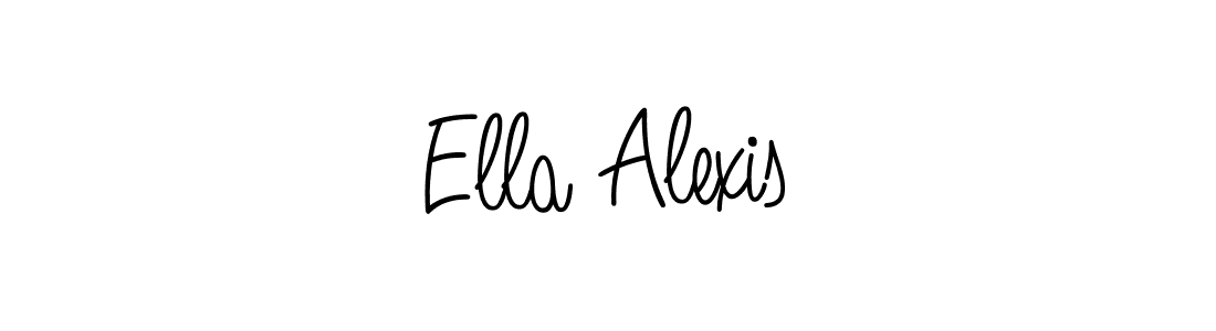 Make a beautiful signature design for name Ella Alexis. With this signature (Angelique-Rose-font-FFP) style, you can create a handwritten signature for free. Ella Alexis signature style 5 images and pictures png