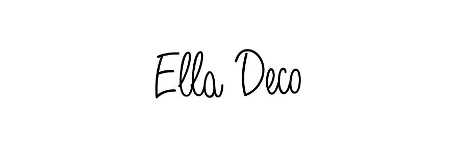 How to make Ella Deco name signature. Use Angelique-Rose-font-FFP style for creating short signs online. This is the latest handwritten sign. Ella Deco signature style 5 images and pictures png