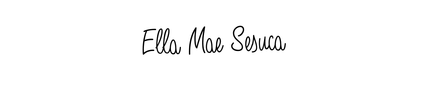 Use a signature maker to create a handwritten signature online. With this signature software, you can design (Angelique-Rose-font-FFP) your own signature for name Ella Mae Sesuca. Ella Mae Sesuca signature style 5 images and pictures png