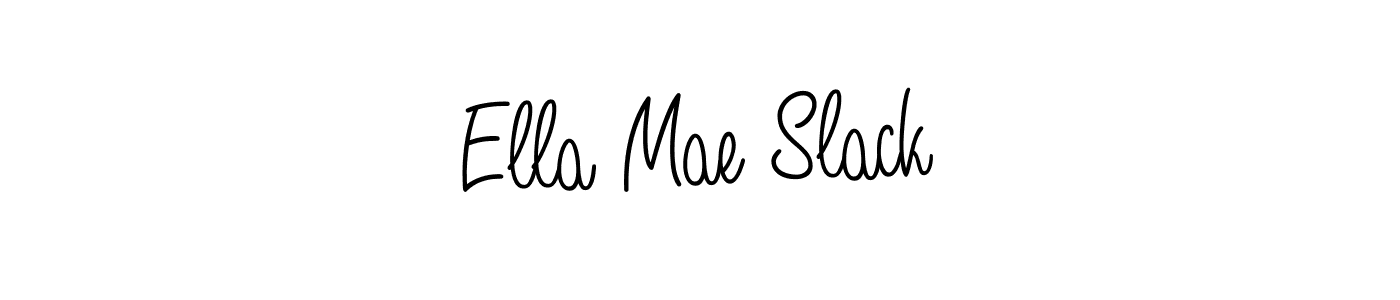 Ella Mae Slack stylish signature style. Best Handwritten Sign (Angelique-Rose-font-FFP) for my name. Handwritten Signature Collection Ideas for my name Ella Mae Slack. Ella Mae Slack signature style 5 images and pictures png