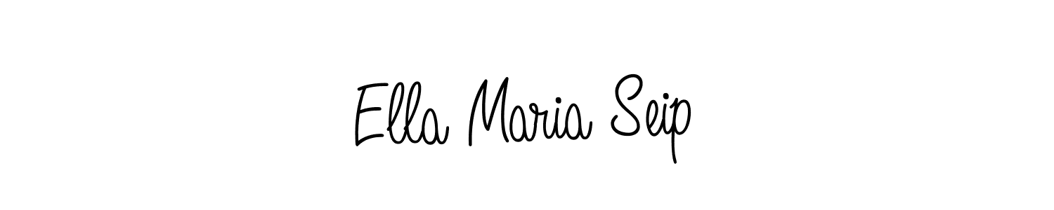 Make a beautiful signature design for name Ella Maria Seip. With this signature (Angelique-Rose-font-FFP) style, you can create a handwritten signature for free. Ella Maria Seip signature style 5 images and pictures png