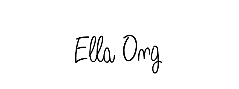 How to make Ella Ong name signature. Use Angelique-Rose-font-FFP style for creating short signs online. This is the latest handwritten sign. Ella Ong signature style 5 images and pictures png