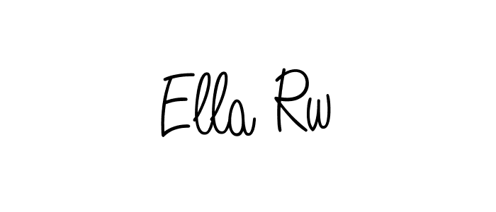 Use a signature maker to create a handwritten signature online. With this signature software, you can design (Angelique-Rose-font-FFP) your own signature for name Ella Rw. Ella Rw signature style 5 images and pictures png