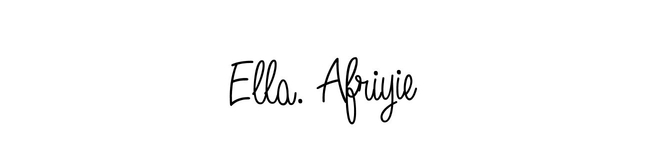 Create a beautiful signature design for name Ella. Afriyie. With this signature (Angelique-Rose-font-FFP) fonts, you can make a handwritten signature for free. Ella. Afriyie signature style 5 images and pictures png