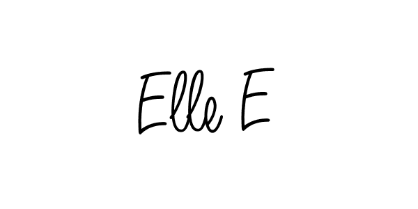 Use a signature maker to create a handwritten signature online. With this signature software, you can design (Angelique-Rose-font-FFP) your own signature for name Elle E. Elle E signature style 5 images and pictures png