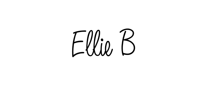 How to make Ellie B name signature. Use Angelique-Rose-font-FFP style for creating short signs online. This is the latest handwritten sign. Ellie B signature style 5 images and pictures png